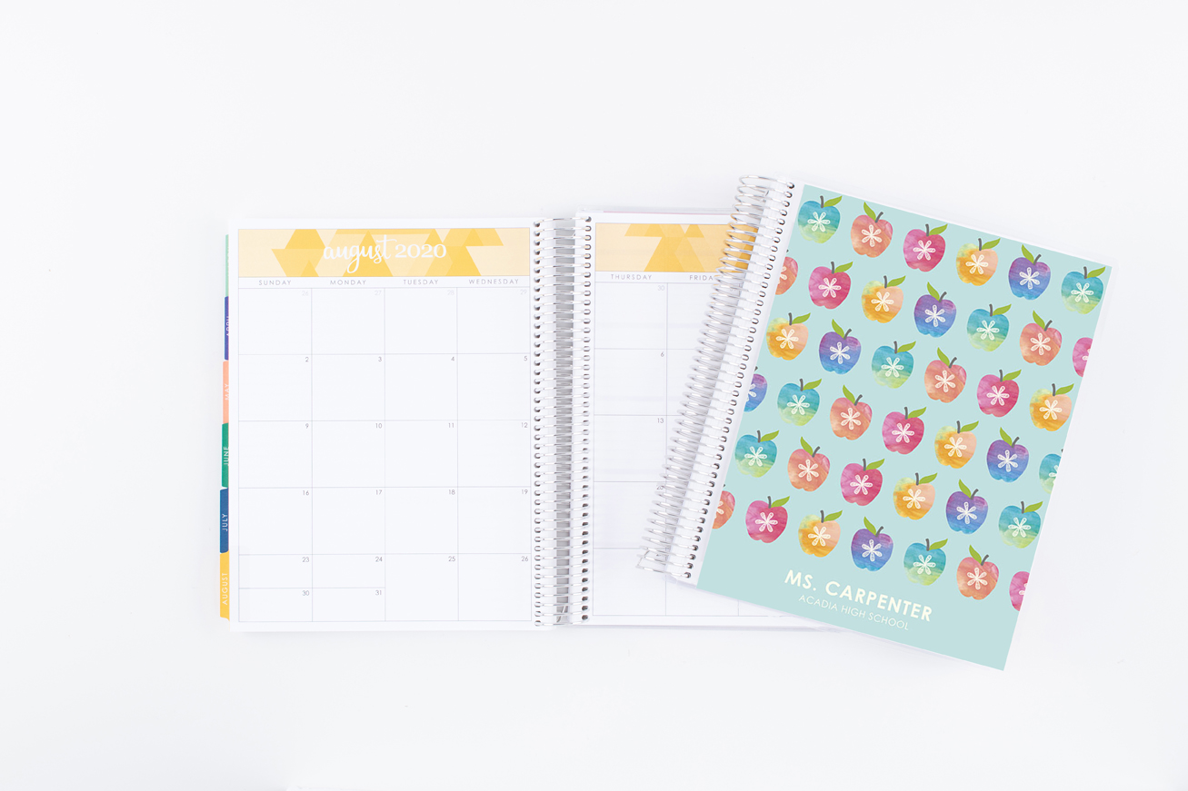 Erin Condren Watercolor Apples Teacher Lesson Planner