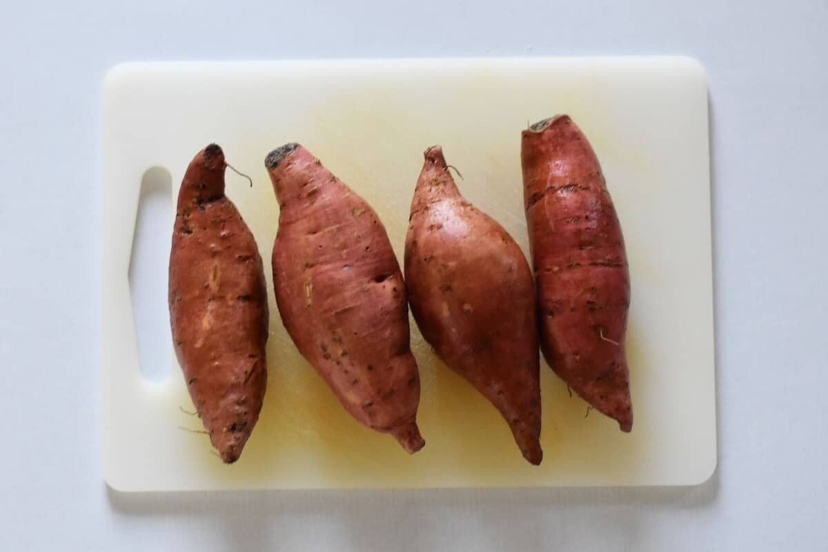 preparing sweet potatoes