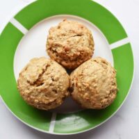 oat banana applesauce muffins