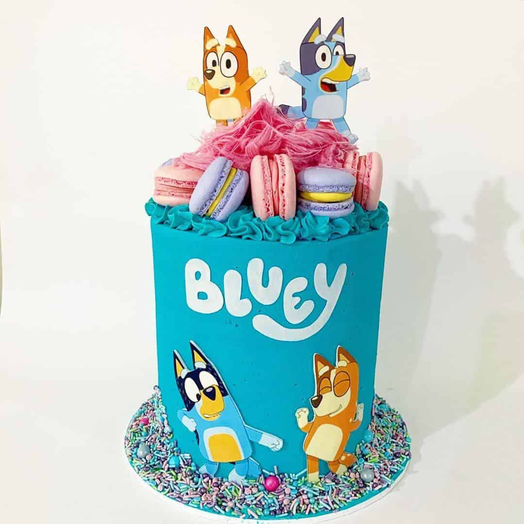 TAll bluey birthday cake idea