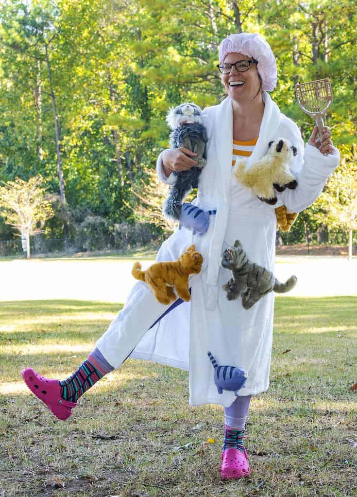 Crazy cat lady costume for Halloween