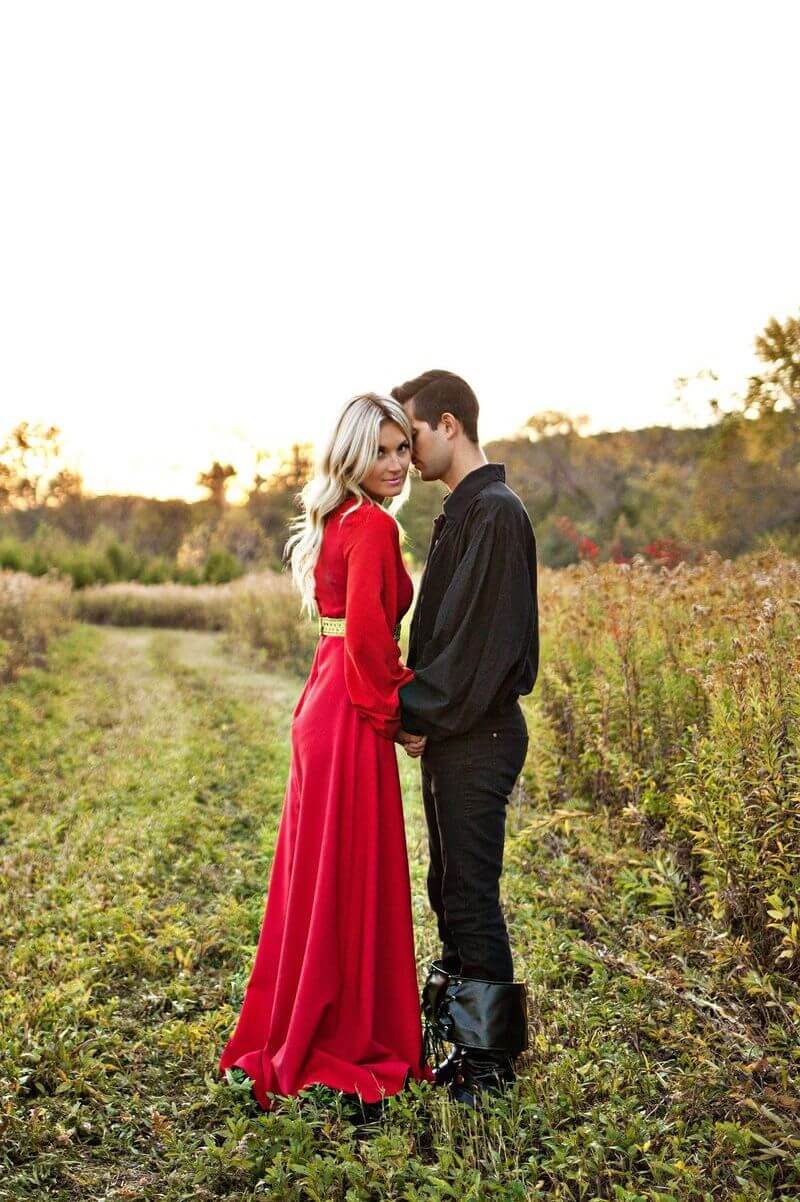 man and woman dressed as the princess bride