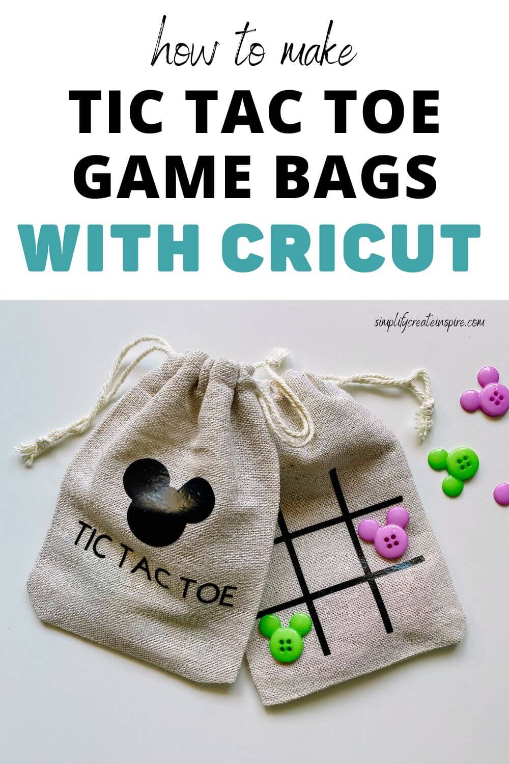 how to make cricut tic tac toe game bags diy disney fish extender gifts.