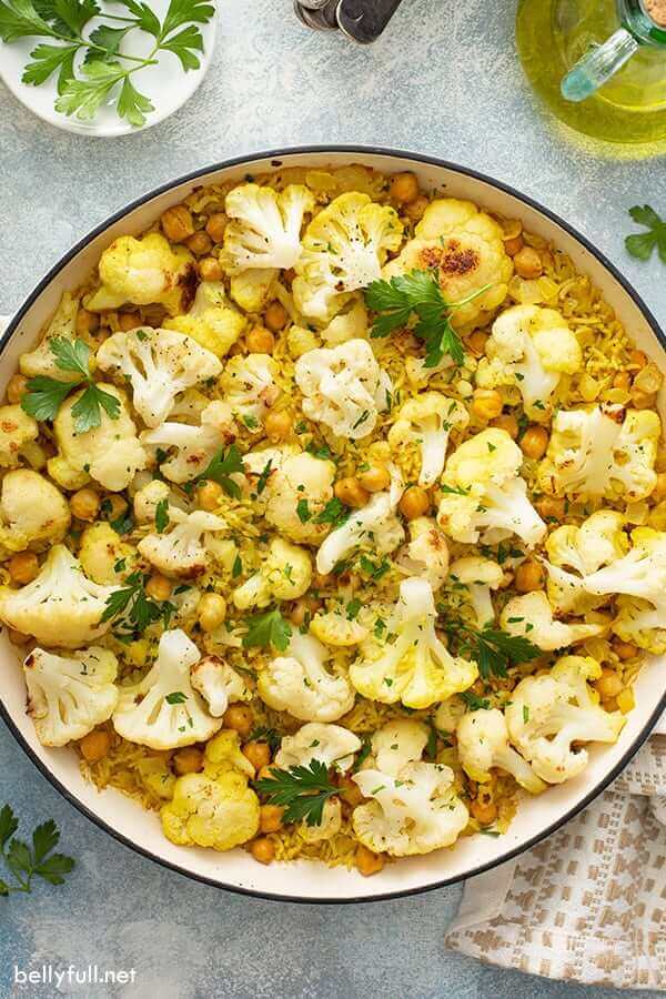 roasted curry cauliflower side dish