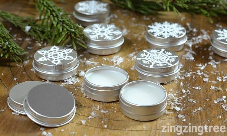 homemade lip balm pots for class gifts