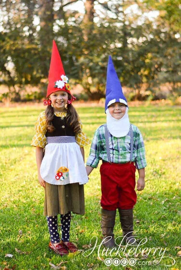 DIY Gnome Costumes for siblings