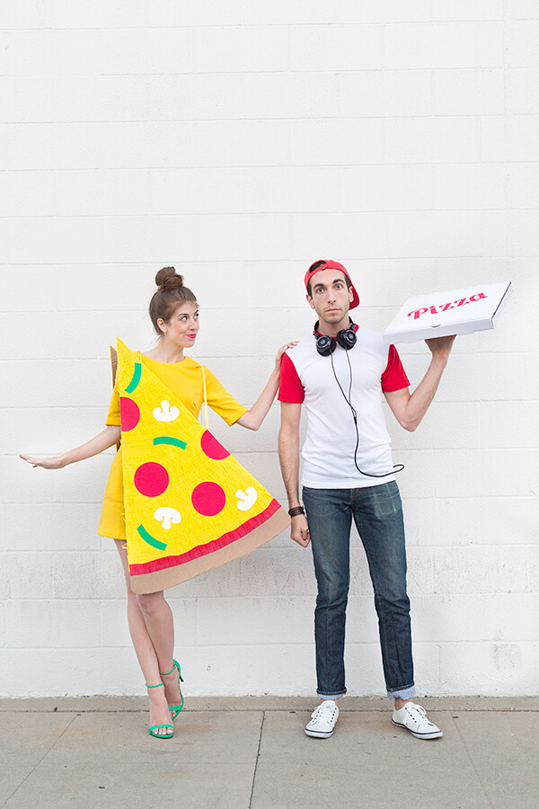 DIY pizza delivery costume