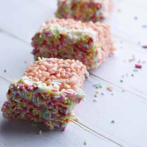 unicorn rice krispie treats