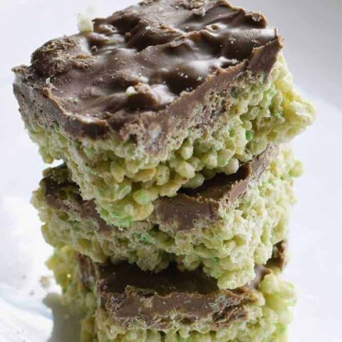 Mint Aero Chocolate rice bubble slice