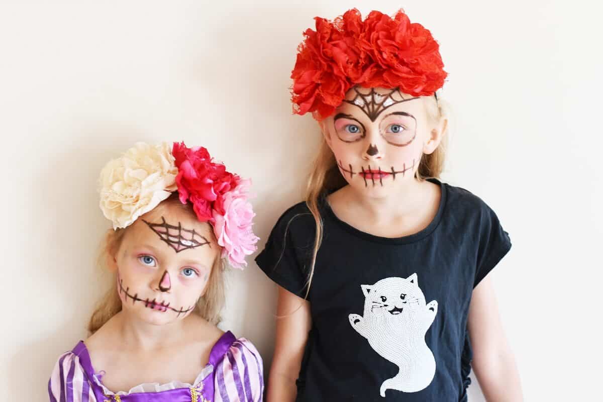 simple sugar skull makeup costume diy (8)