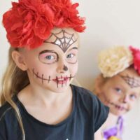 simple sugar skull makeup costume diy