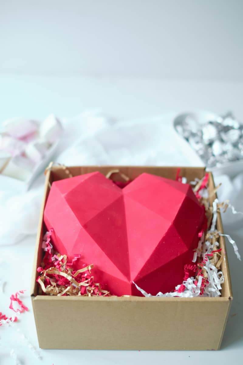 edible chocolate heart box