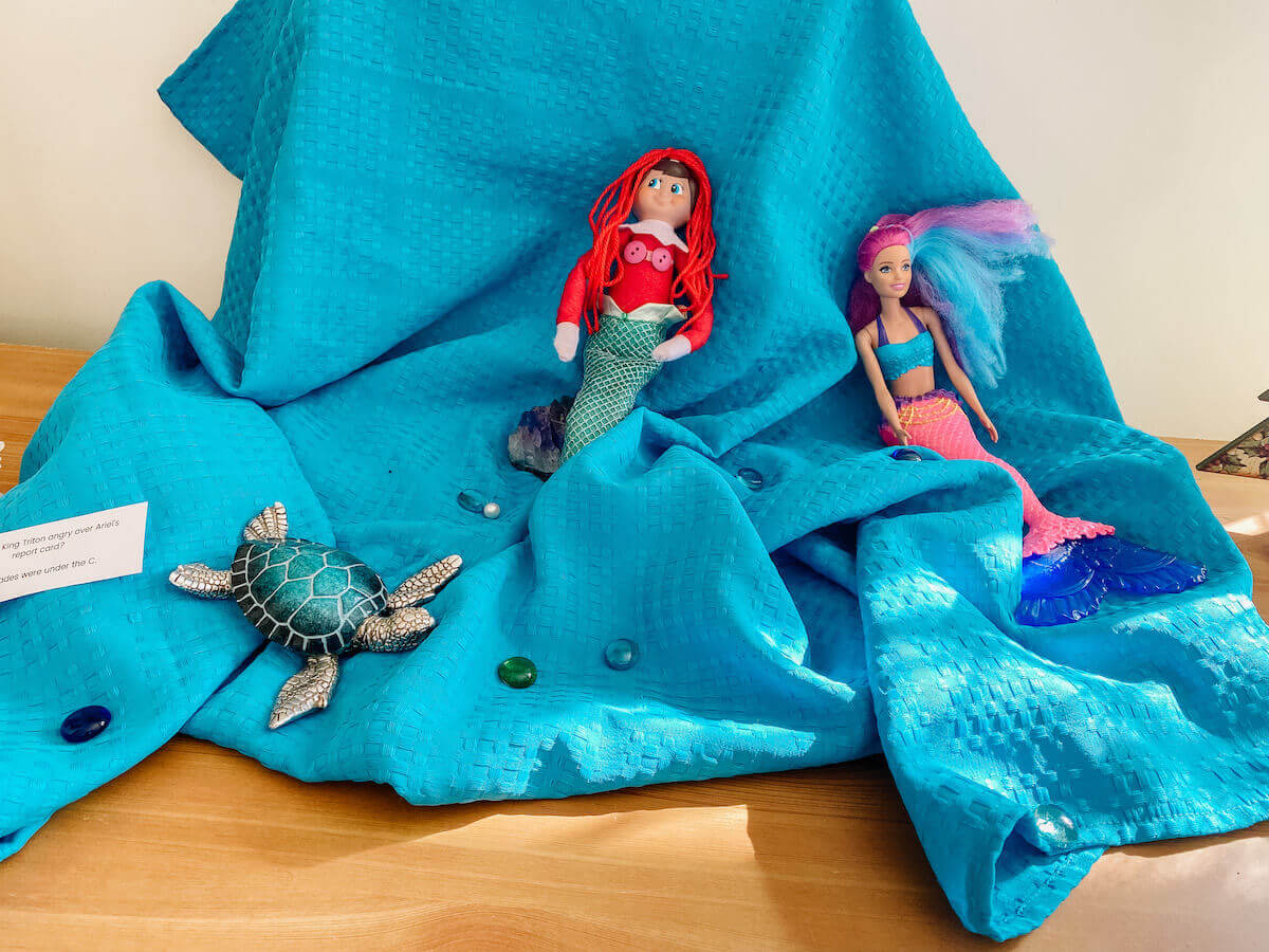 elf on the shelf as ariel the little mermaid