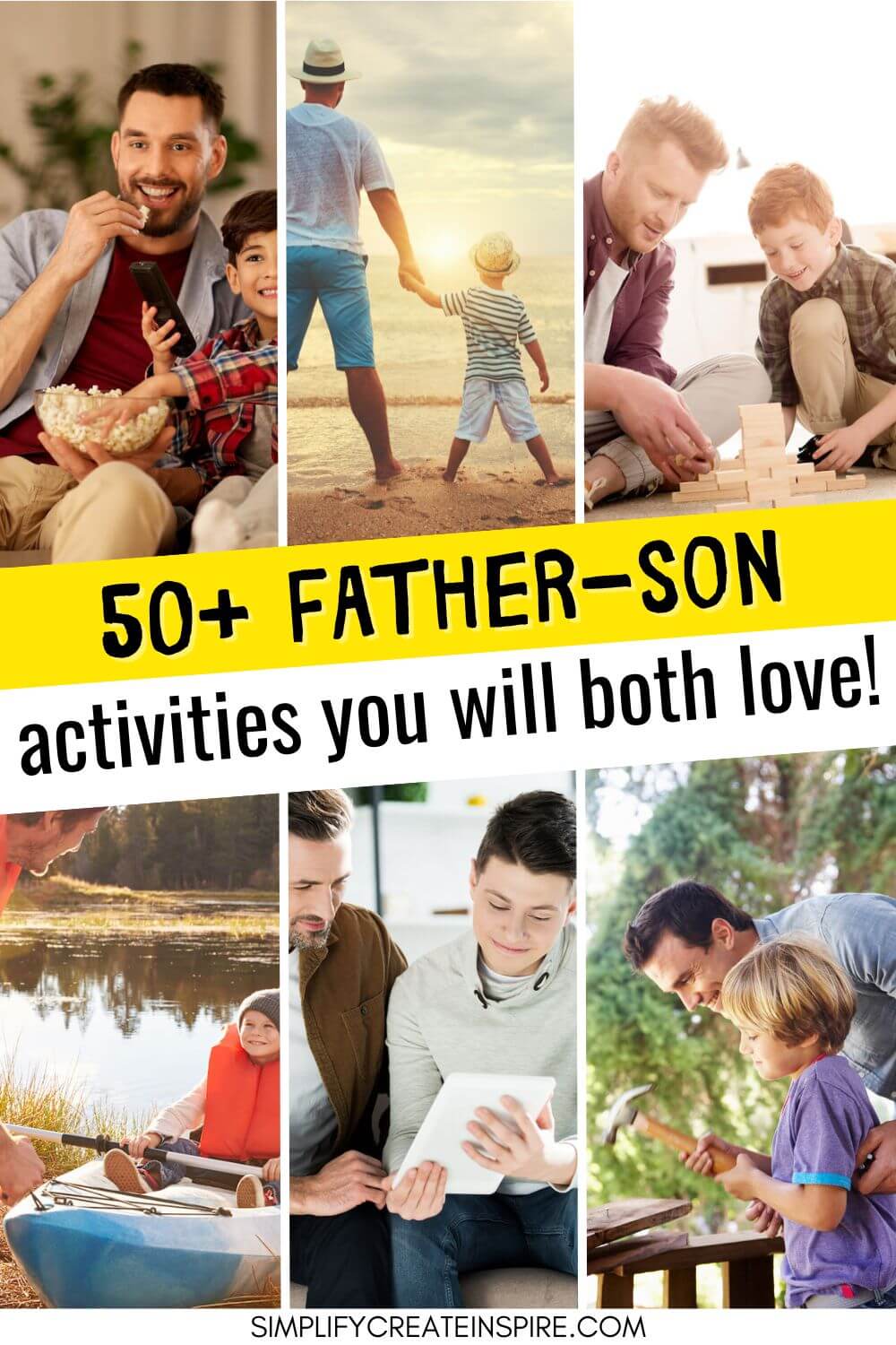 pinterest image - father son activities for father-son day ideas