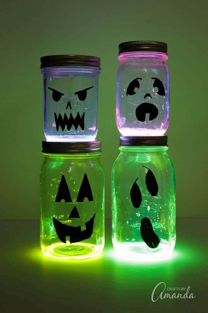 glow stick halloween luminaries