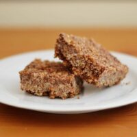 healthy chocolate slice on plate