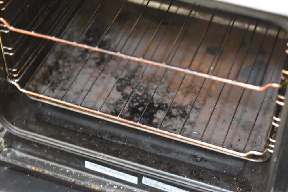 Dirty oven that needs cleaning