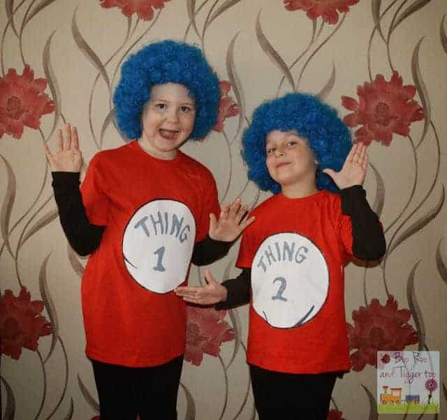 Thing 1 and Thing 2 Dr Seuss costumes