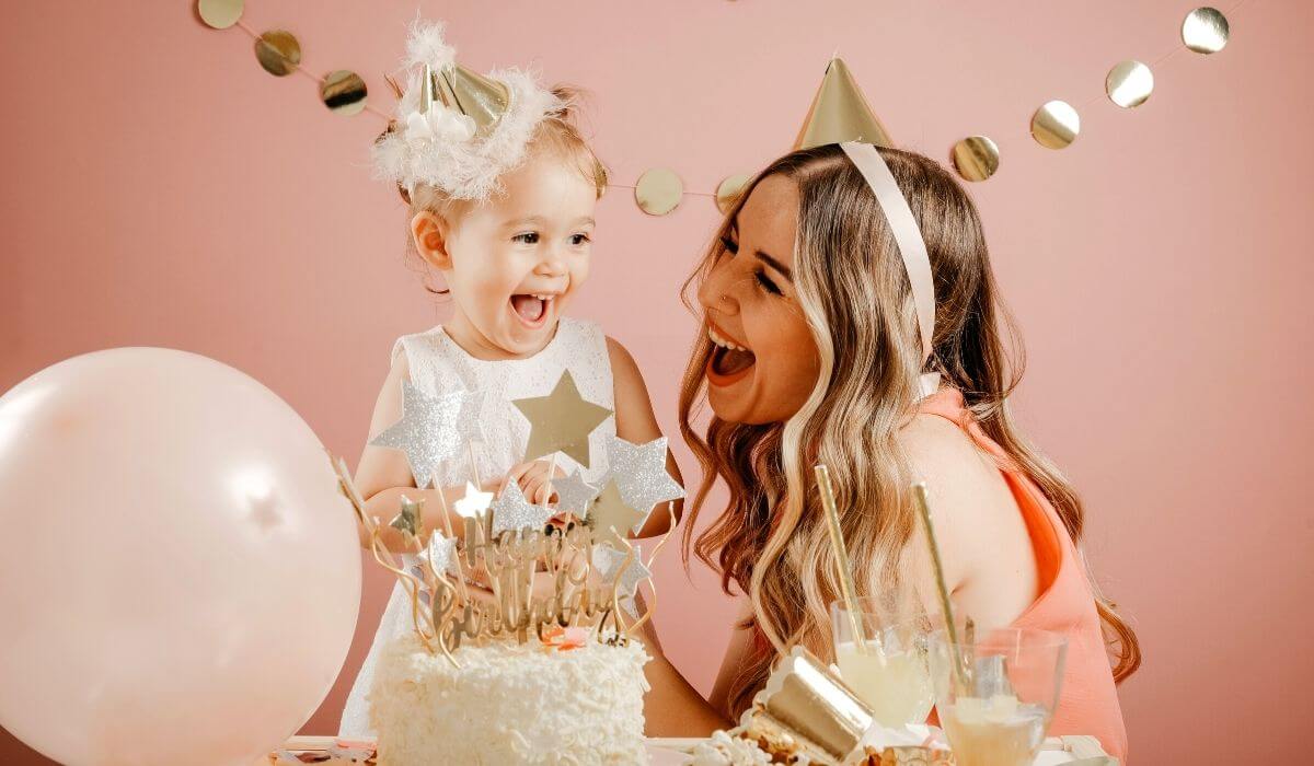 mother and child at 1st birthday party