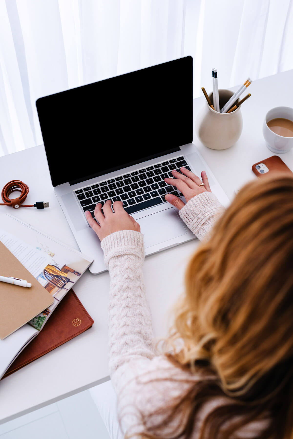 woman on laptop at desk