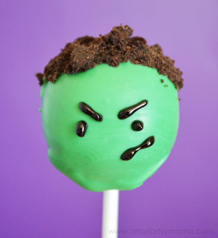 hulk cake pops