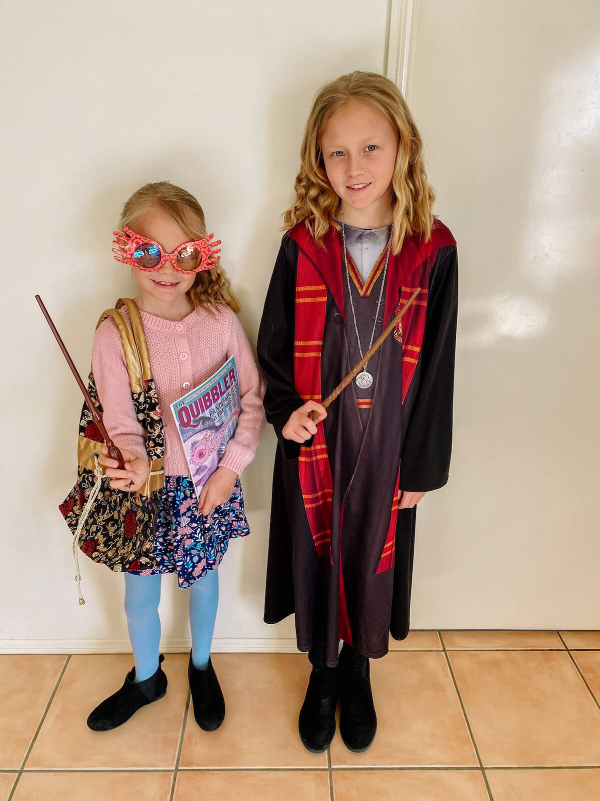 kids dressed up for harry potter theme