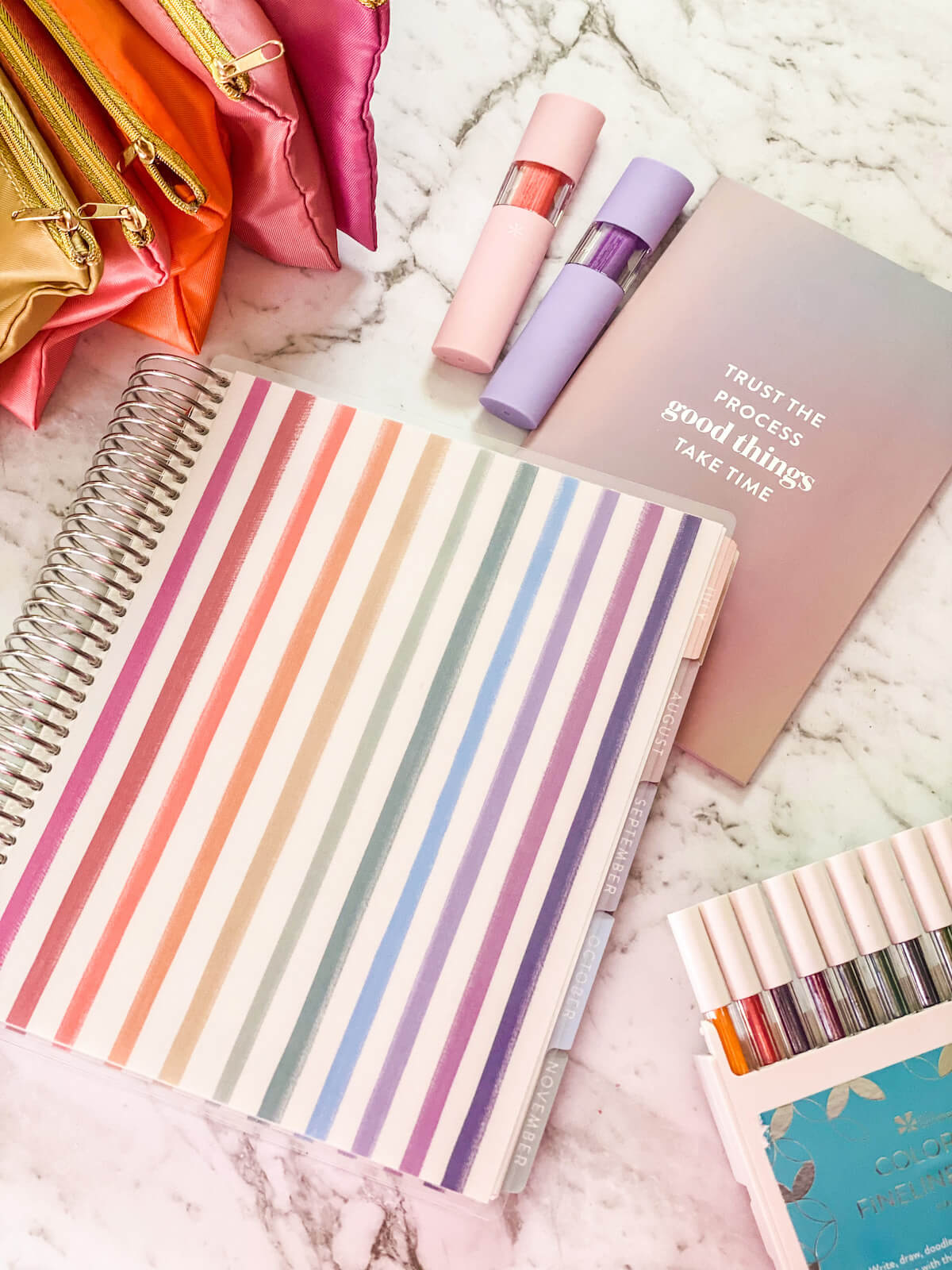 erin condren planner and pens