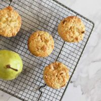 Simple Walnut and pear muffins