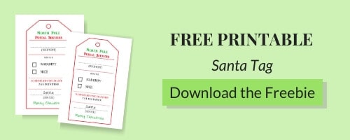 printable Santa tag freebie