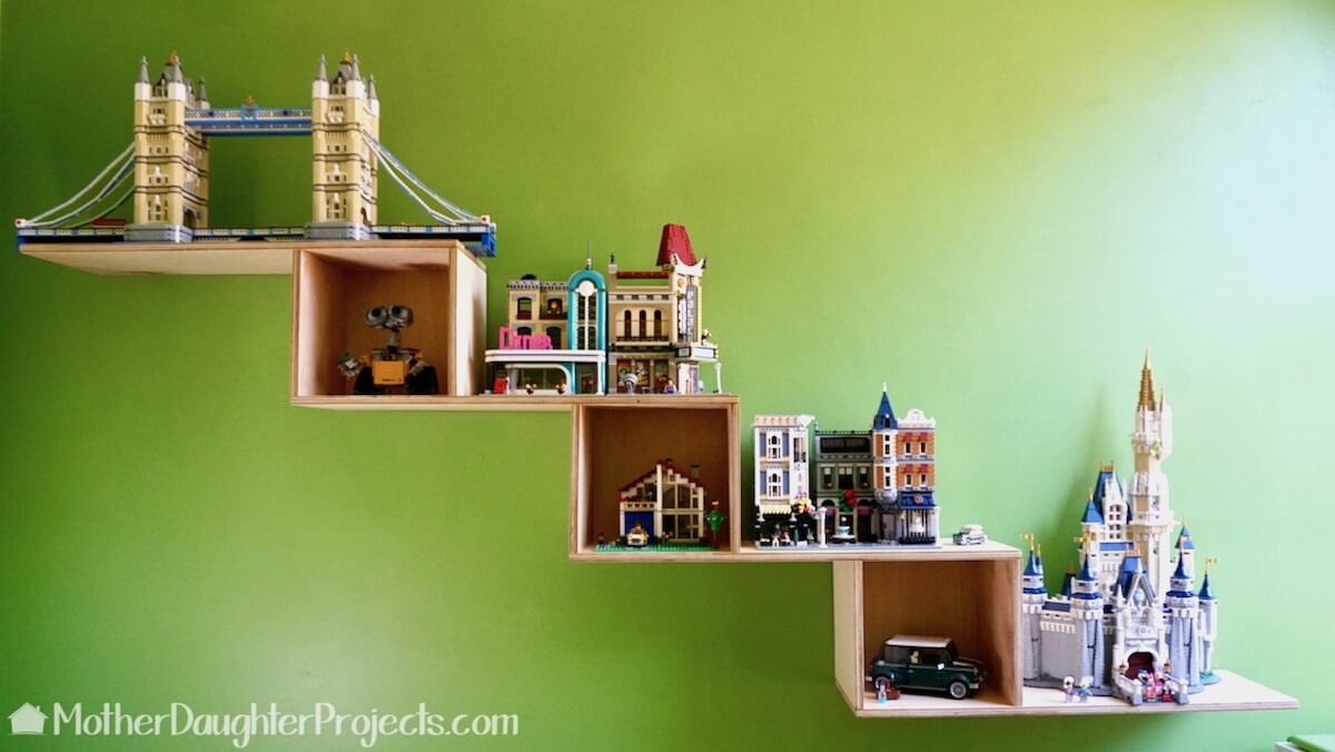 lego plywood shelf unit