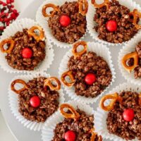 plate of christmas chocolate crackles