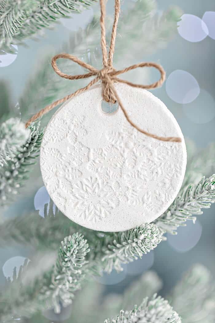 Snowflake salt dough ornament