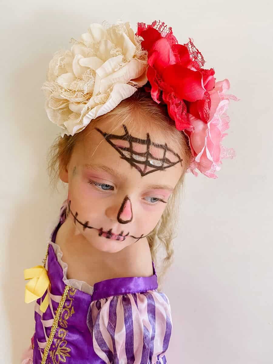 simple sugar skull makeup costume diy (8)