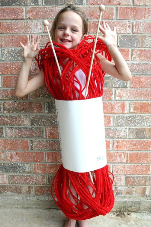 Ball of yarn costume