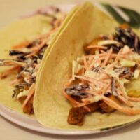 Teriyaki chicken tacos