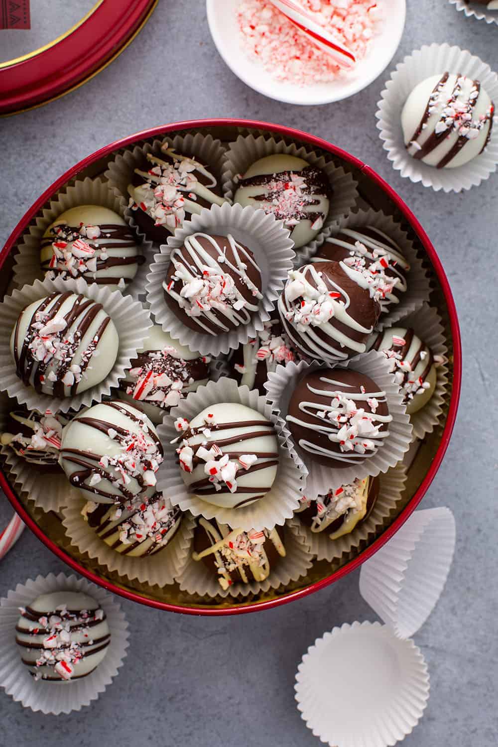 peppermint oreo balls