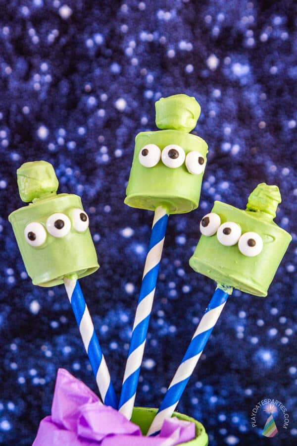 Toy story birthday party food marshmallow pops
