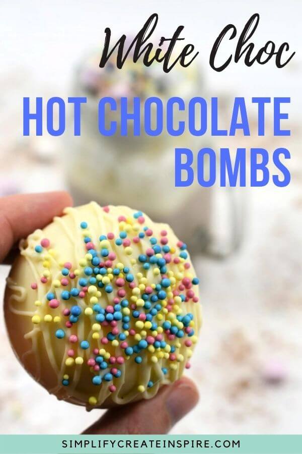 White chocolate hot cocoa bombs recipe