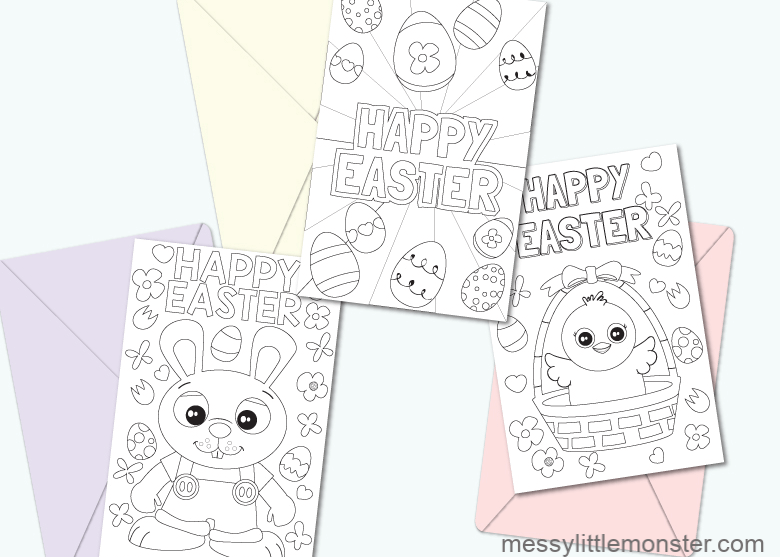 happy easter colouring pages