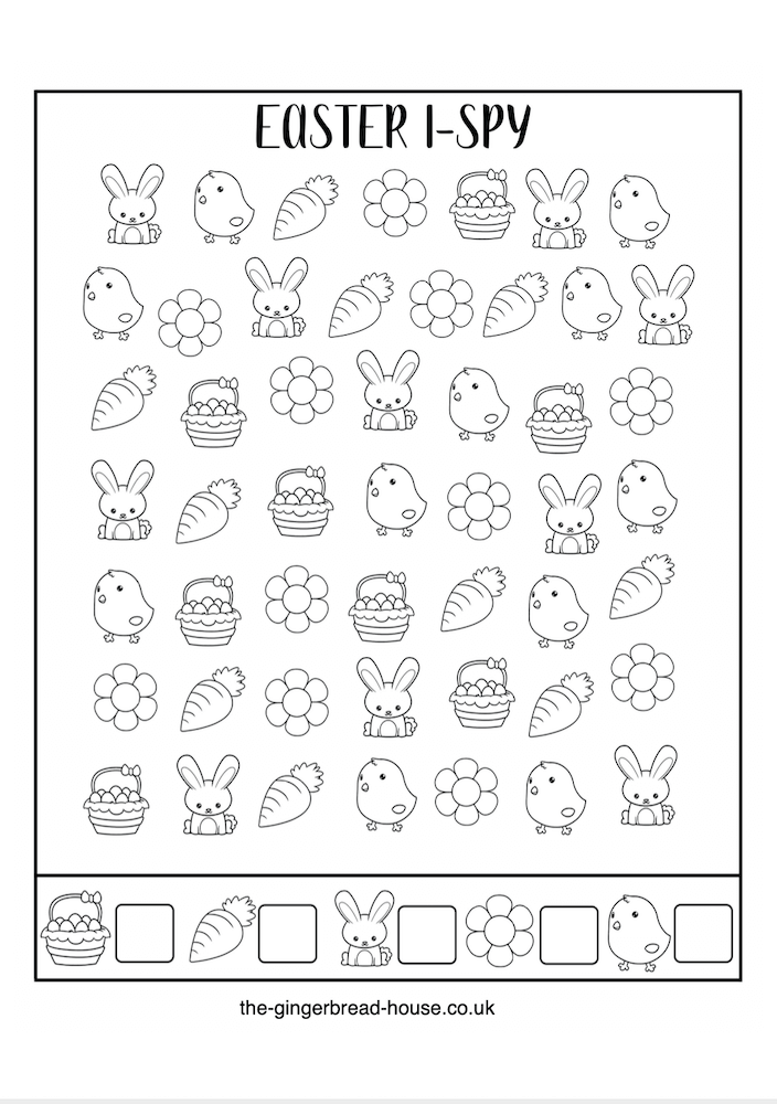 easter i spy activity sheet