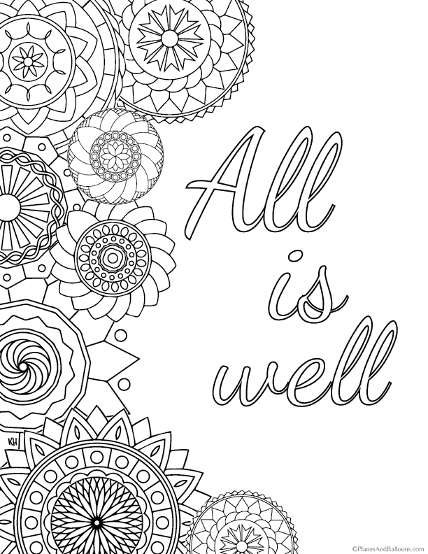 Printable Mindfulness Colouring Pages For Adults