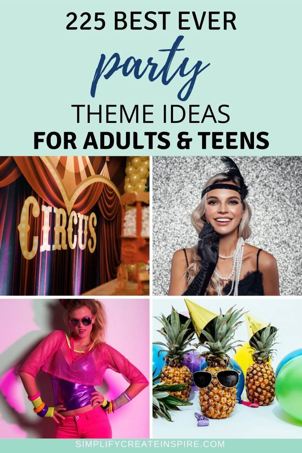 list of party themes for adults