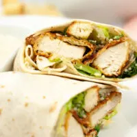 air fryer crispy chicken caesar wraps