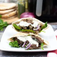 Air Fryer Steak Gyros Recipe With Homemade Tzatziki Sauce