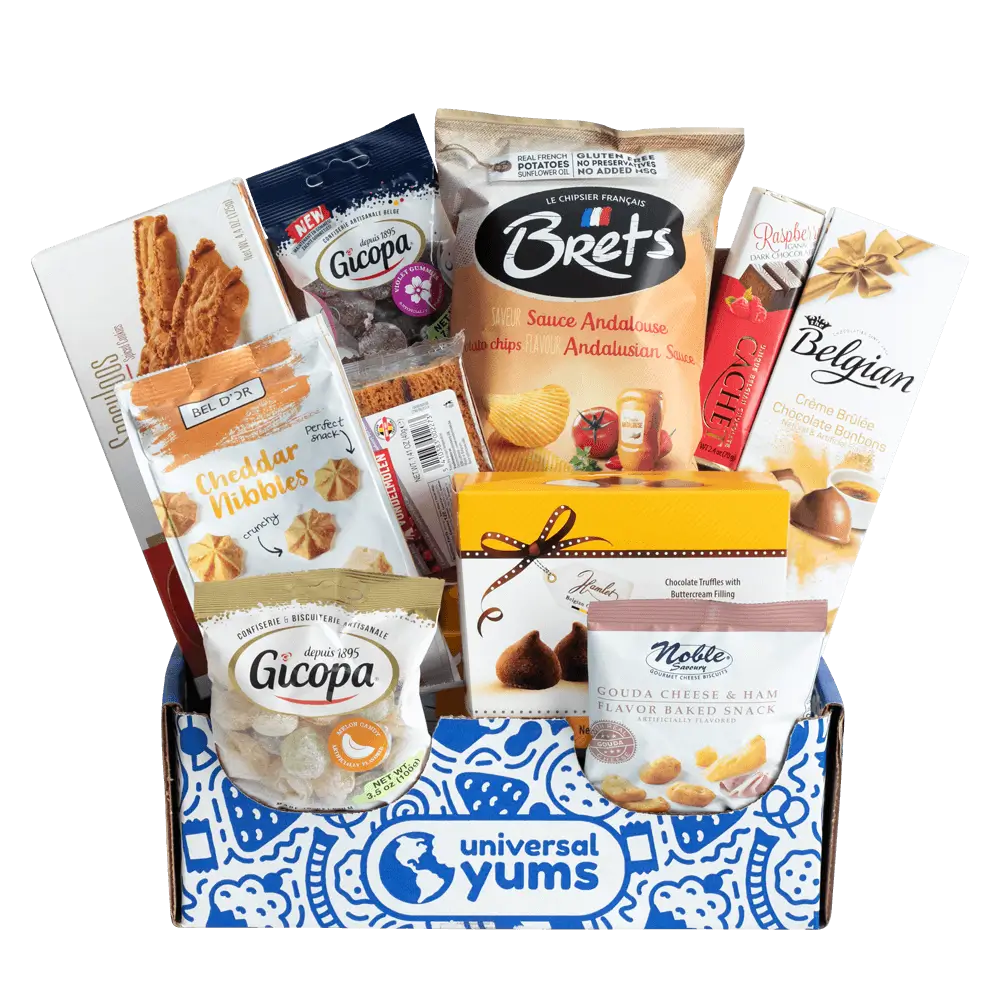 universal yums subscription box for belgium