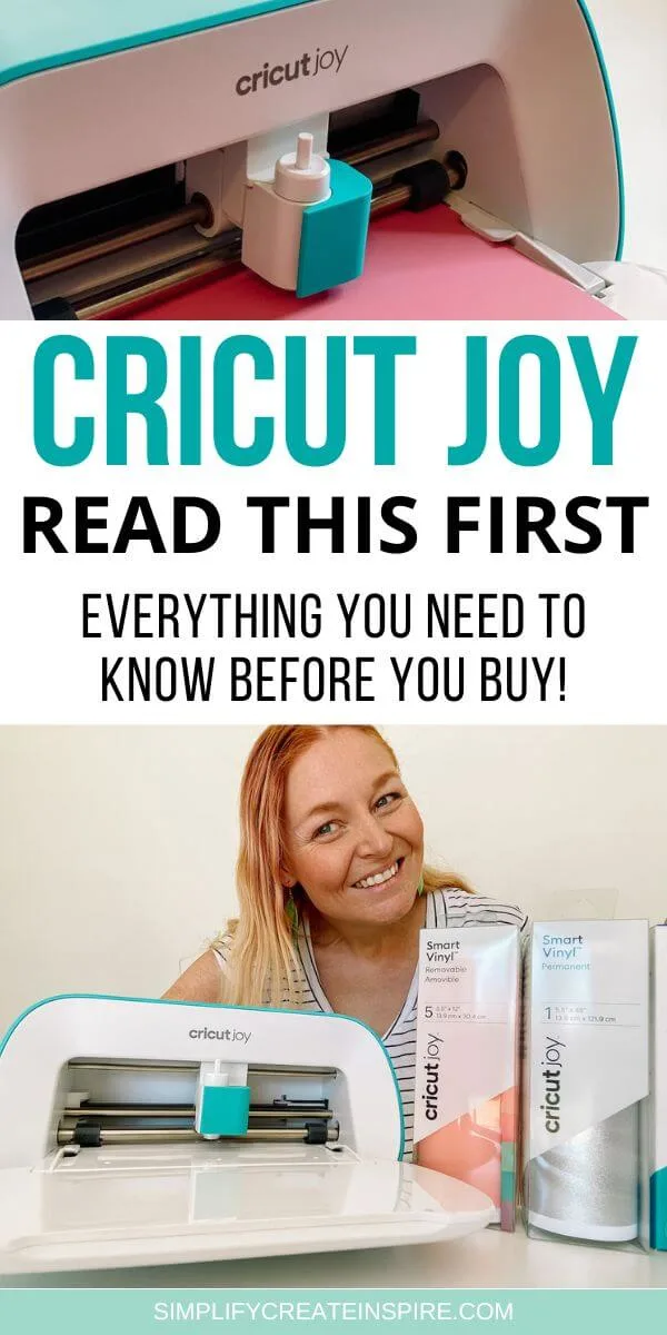 pinterest image - text reads cricut joy read this first everything you need to know before you buy