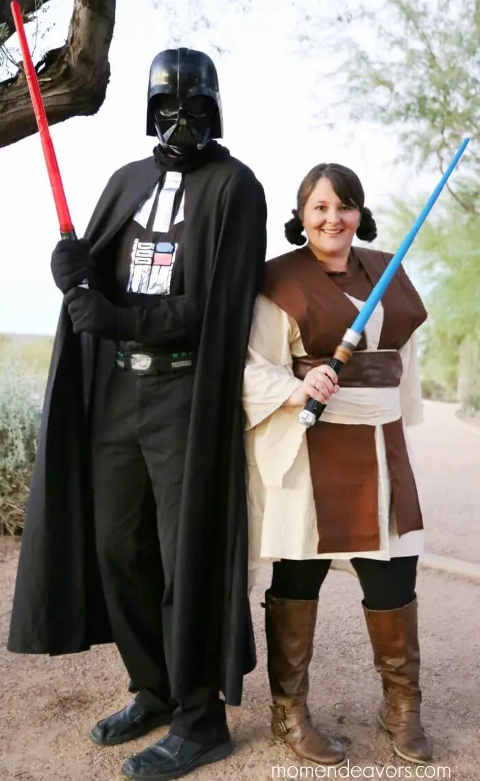 diy star wars darth vadar and jedi costumes