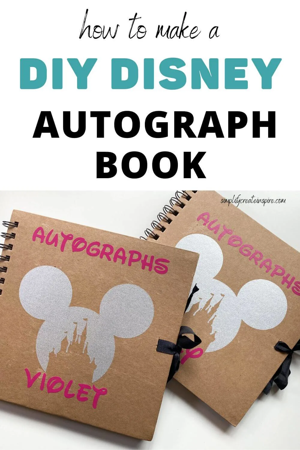 how to make a diy disney autograph book.