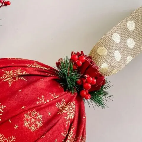 decoration detail on diy christmas decoration