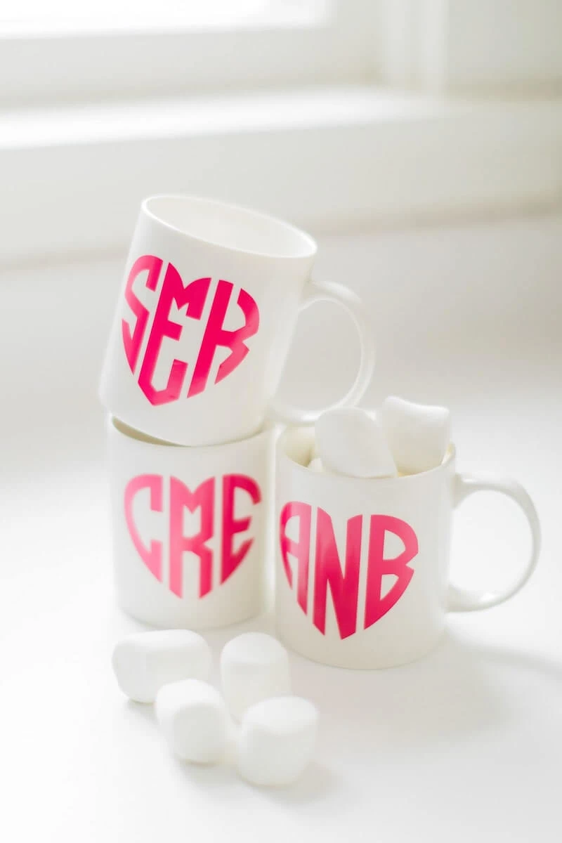 heart mug monogram